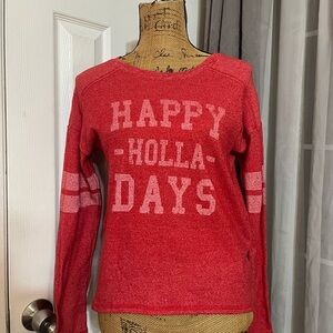 Red 'Happy Holla Days' Sweater